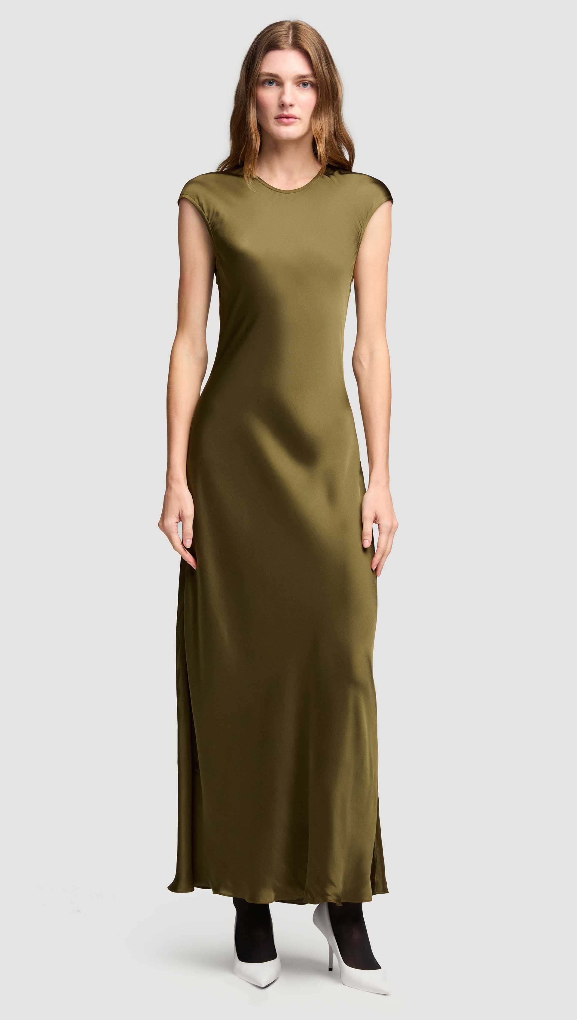 Bias Dress in Viscose Satin | Women's Dresses | Argent Bias Dress in Viscose Satin | Women's Dresses | Argent