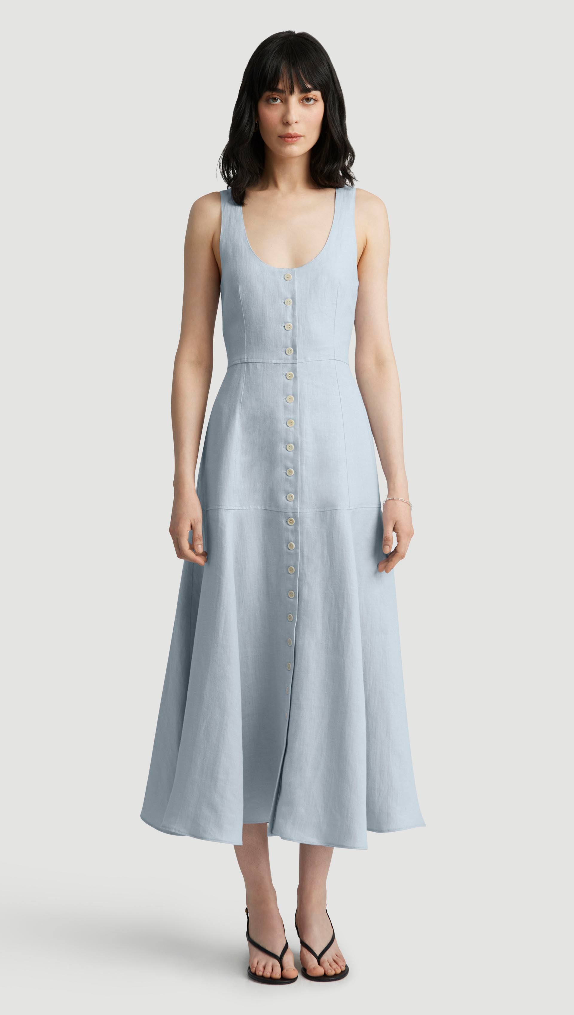 Marcy Dress in Linen Twill | Women's Dresses | Argent Marcy Dress in Linen Twill | Women's Dresses | Argent