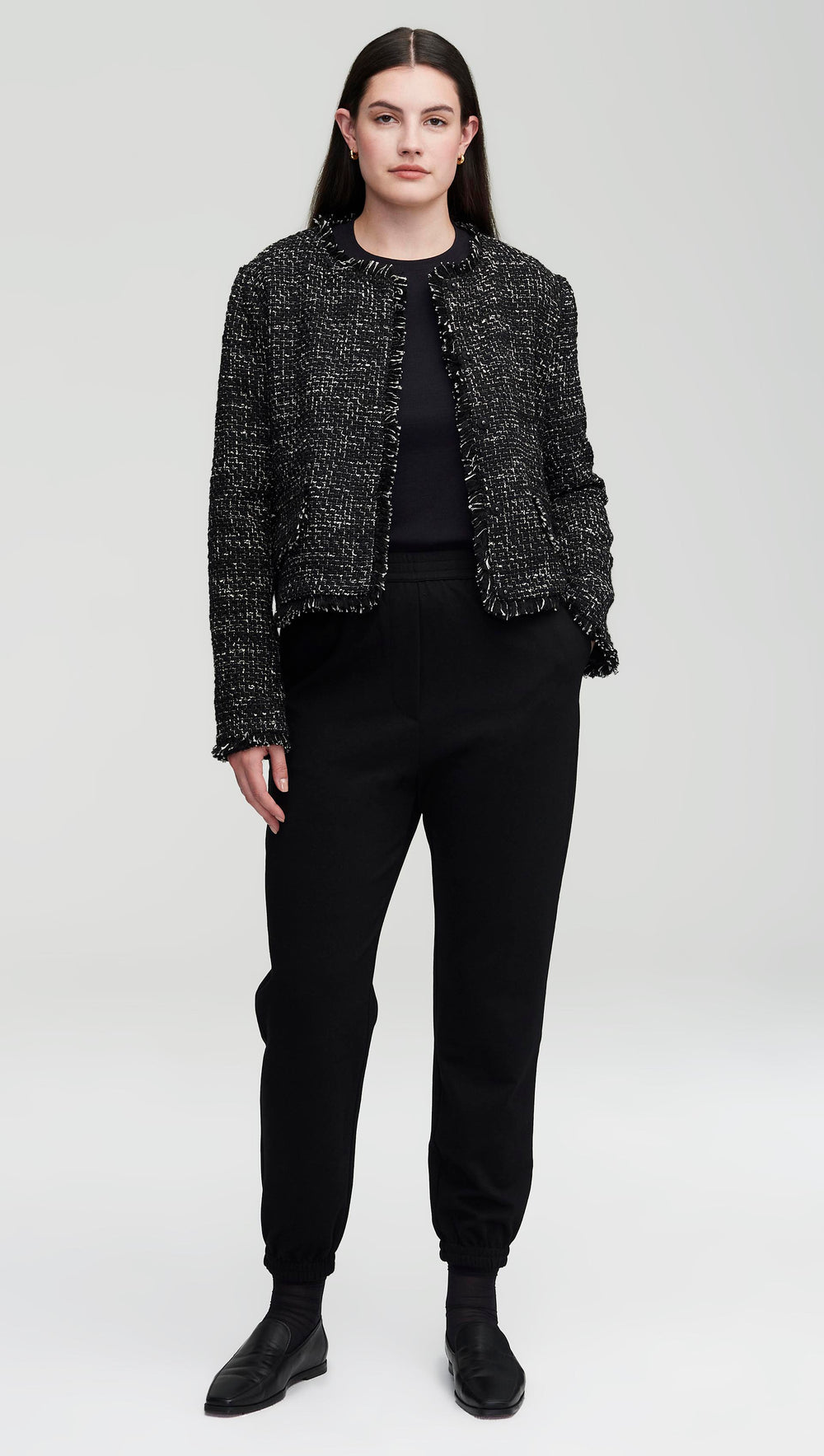 Classic Jacket in Tweed | Black Multi