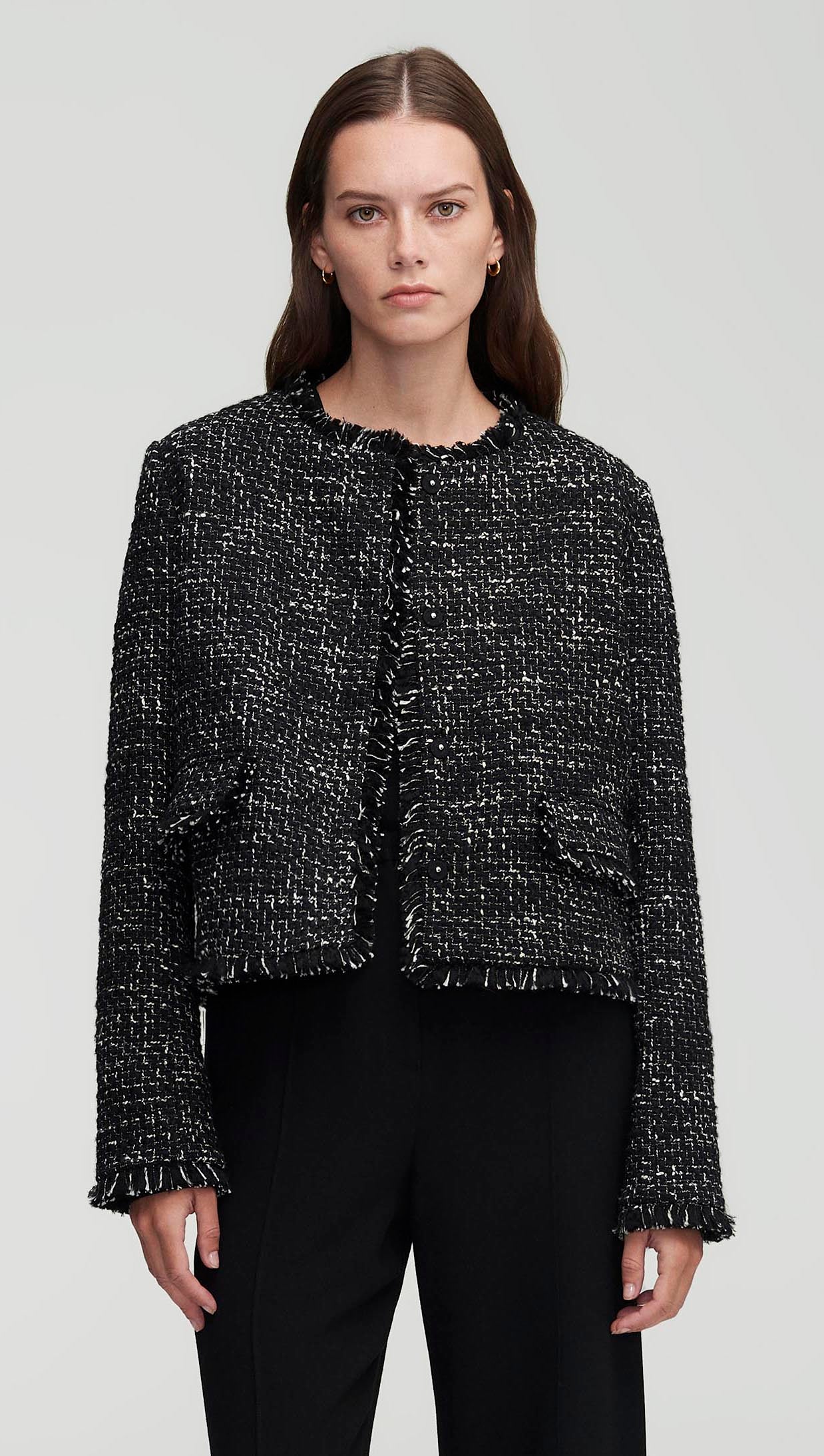 Argent Classic Jacket in Tweed | Black Multi