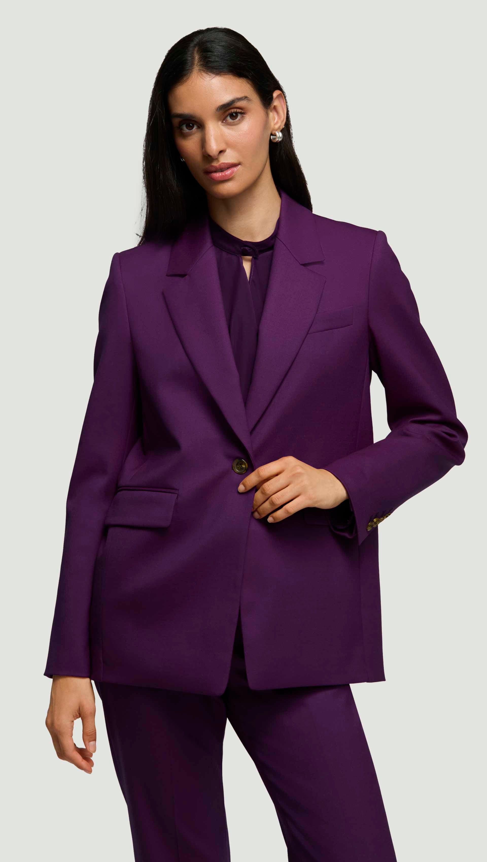 ladies purple dress jacket Women's Purple Velvet Jacket by StudioSuits