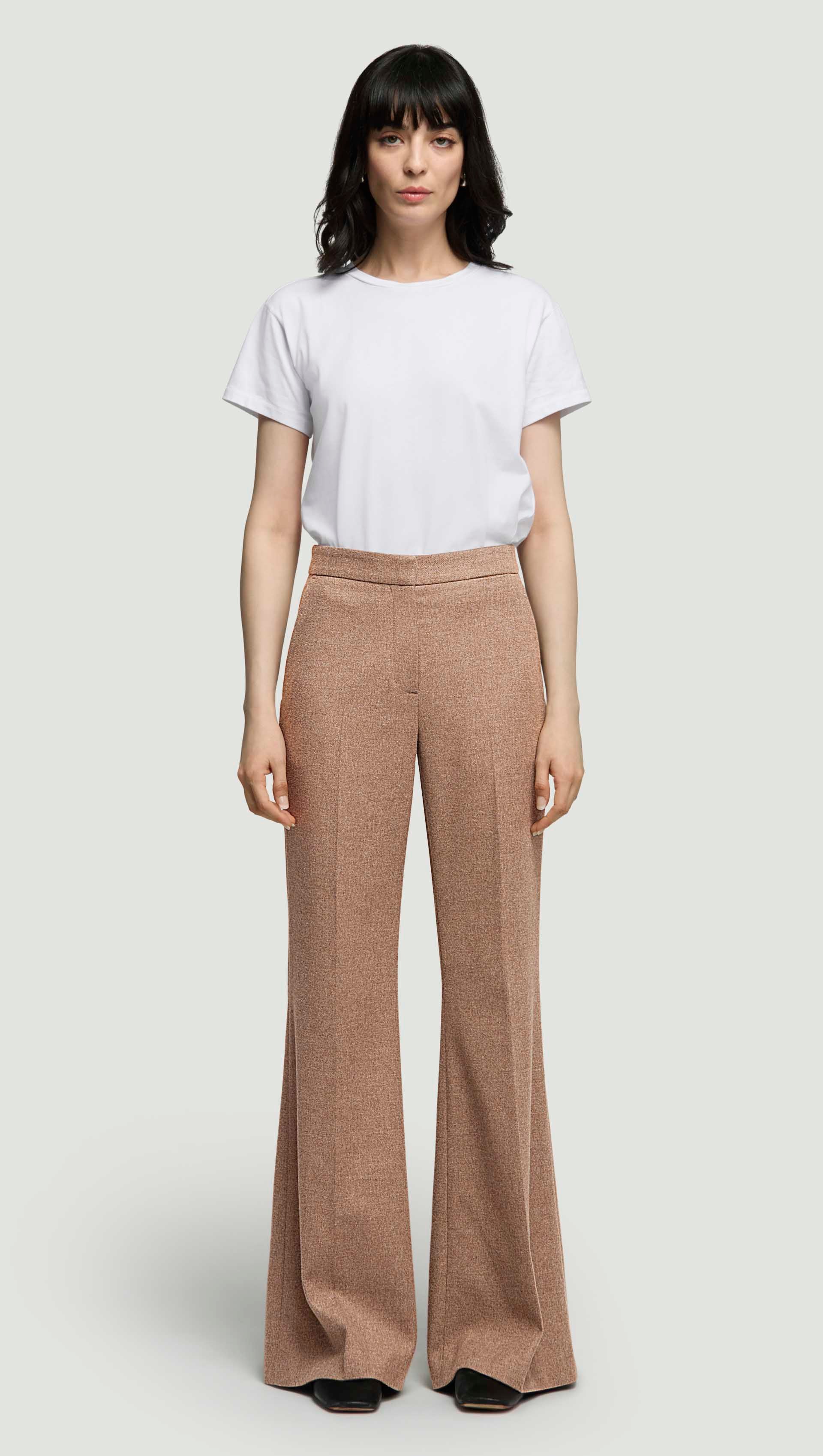 Tailored Flare Trouser in Double-Faced Wool | Women's Pants | Argent