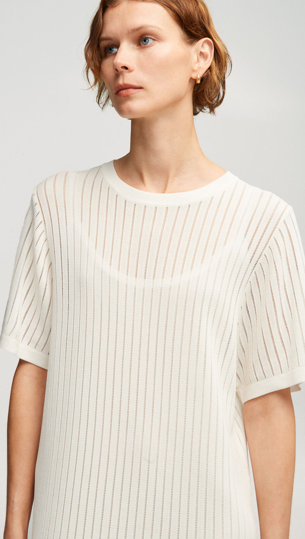 Knit Maxi Dress in Mercerized Cotton | White