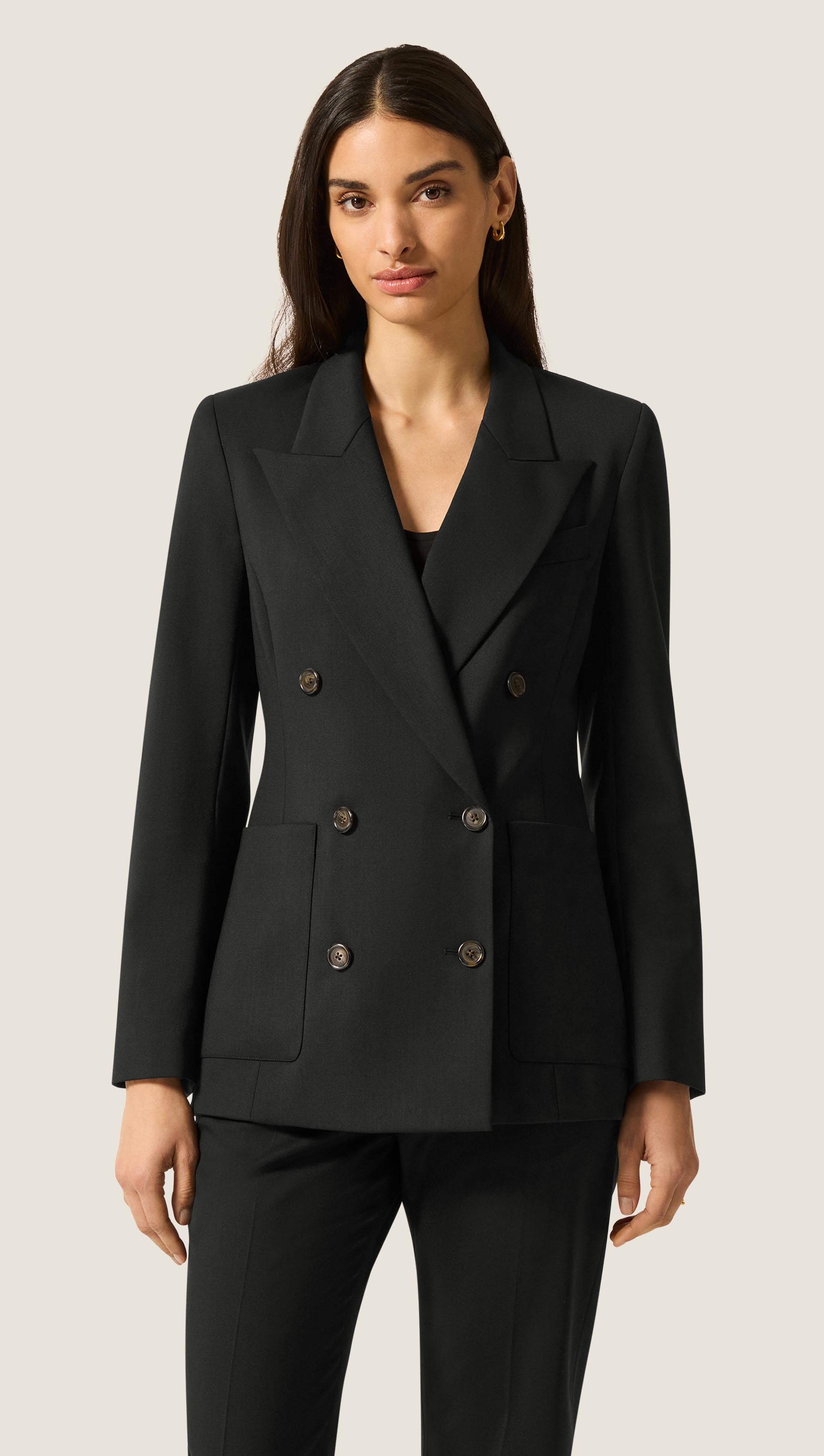womens black dress jacket Argent Chelsea Blazer in Seasonless Wool | Black | Women's Blazers