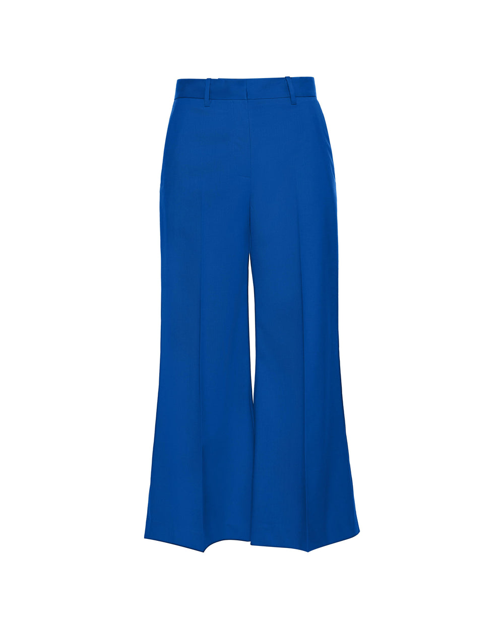 Cropped Flare Trouser in Seasonless Wool | Royal Blue