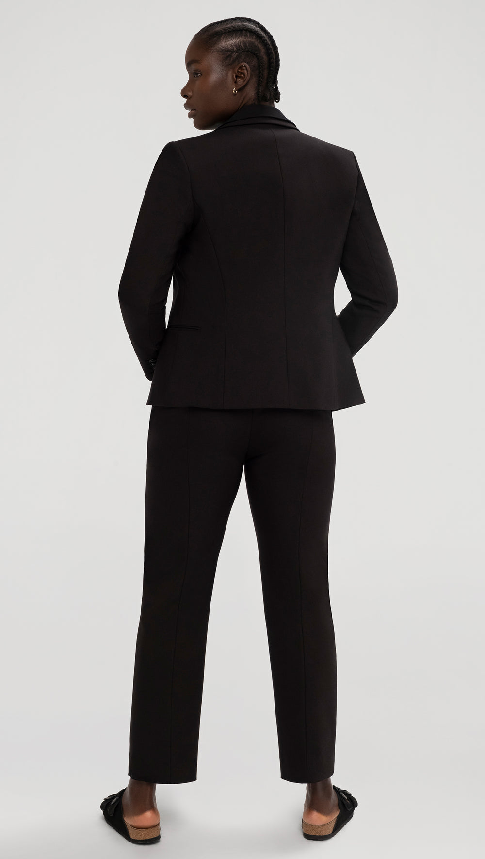 Flex Waist Trouser in Performance Cotton | Black