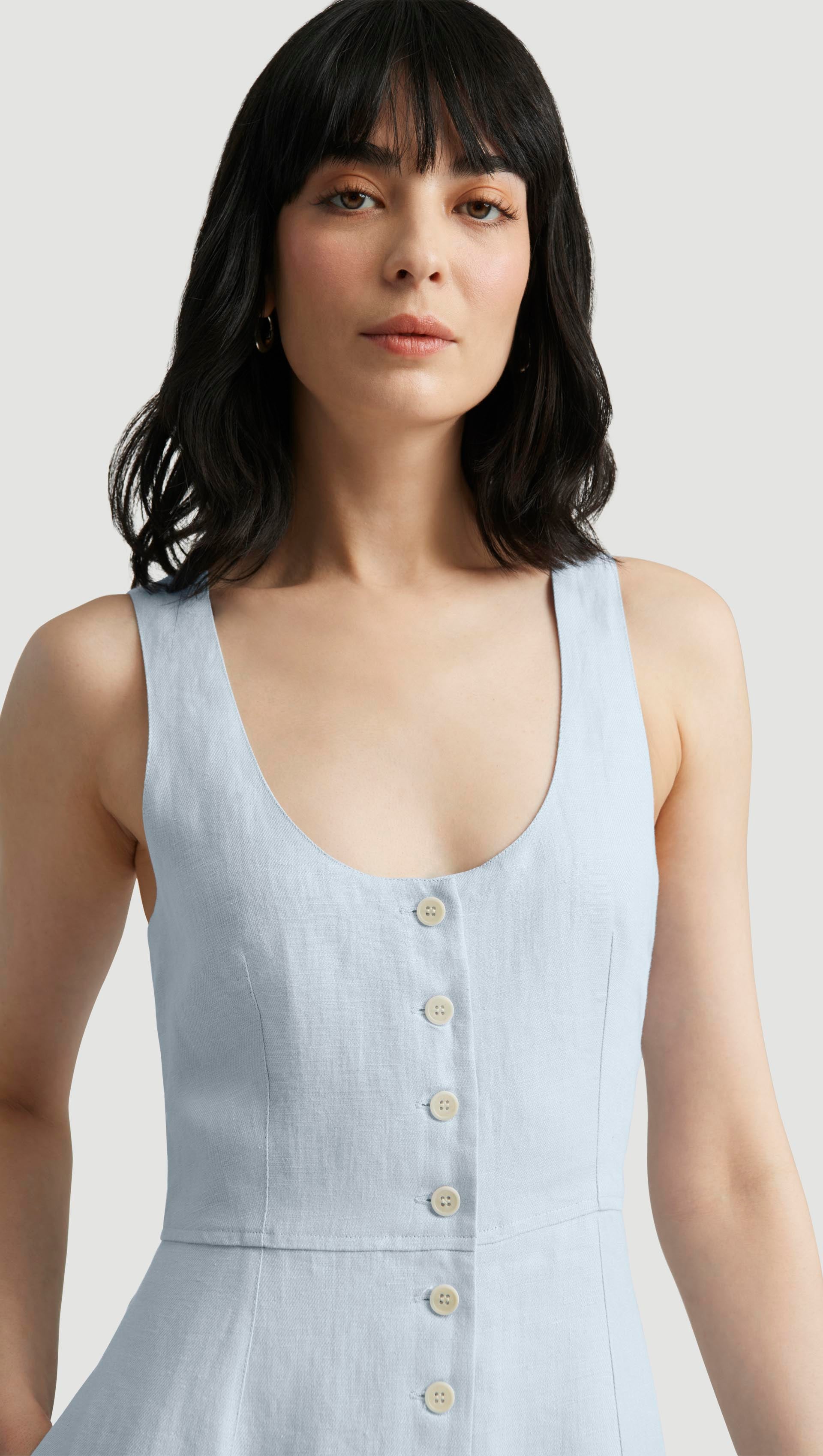 Marcy Dress in Linen Twill | Women's Dresses | Argent Marcy Dress in Linen Twill | Women's Dresses | Argent