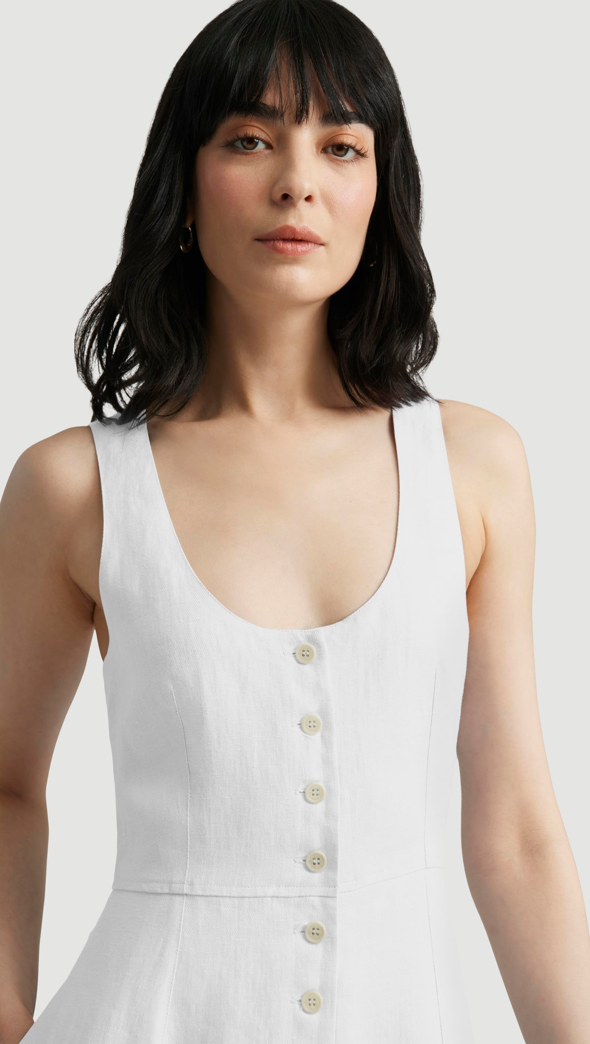 marcy cotton mini dress SIMKHAI Women's Short Sleeve Marcy Dress in White, Cotton, Size 8