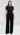 Pintuck Wide Leg Trouser in Viscose Wool Crepe | Black