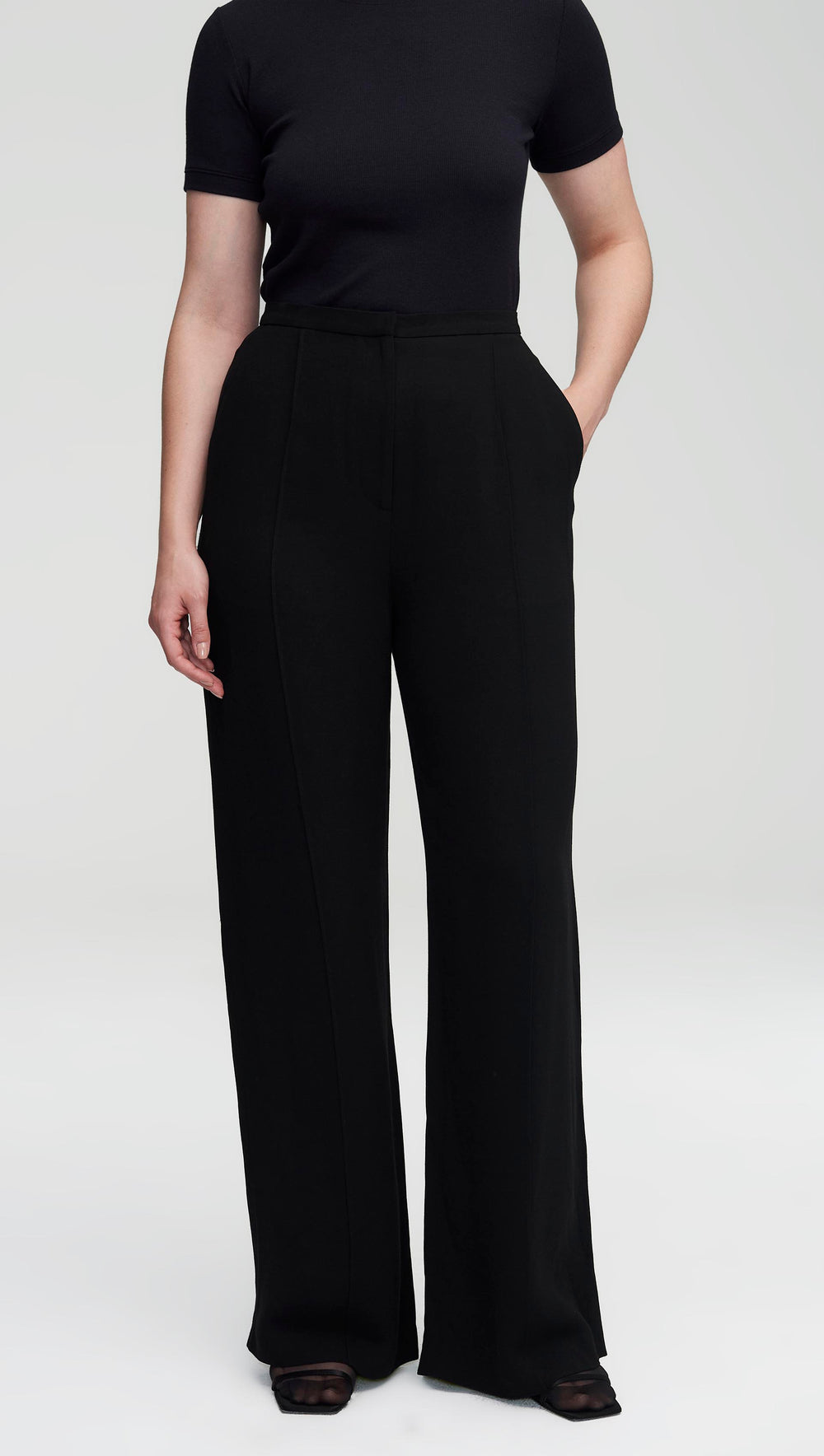 Eden Crepe Wide Leg Trousers by Farage Online | THE ICONIC | Australia