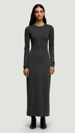 charcoal grey sweater dress Argent Crewneck in Wool Jersey | Dark Melange | Women's Dresses What To Wear Wedding Pack (Can Be Different Designs):2 PCS Drop: CW38 2025 Great for any cup