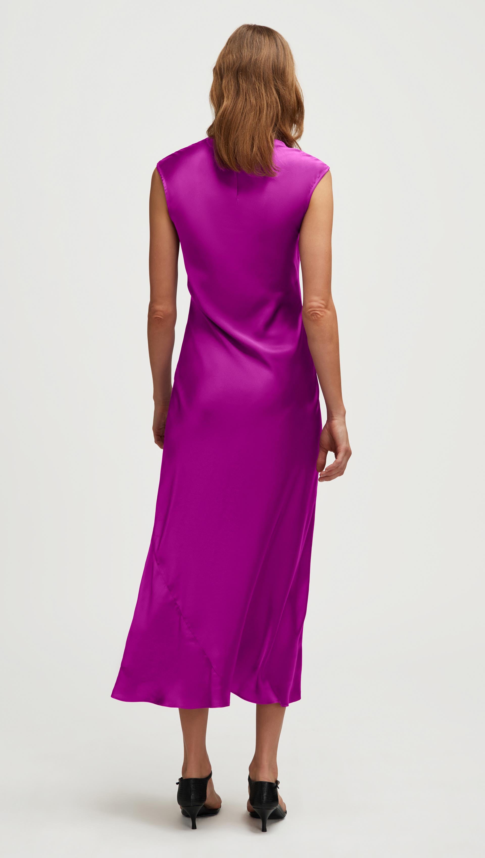 silk bias dress SATIN BIAS MAXI TEE DRESS | WAVE THIRD FORM