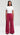 Single Pleat Trouser in Corduroy | Raspberry