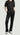 Straight Leg Trouser in Satin Viscose Wool | Black