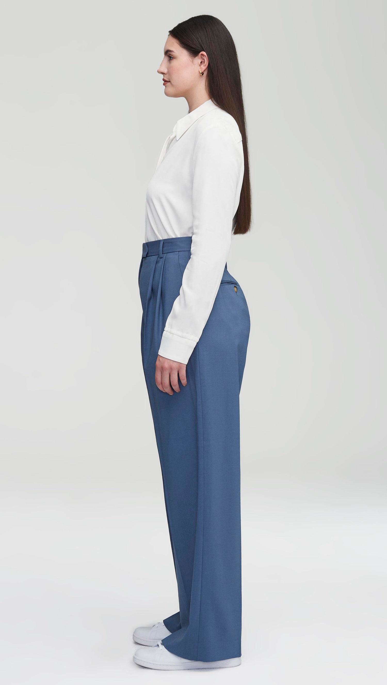 Pleated Trouser in Seasonless Wool | Women's Pants | Argent