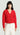 Cardigan in Fuzzy Yarn | Red