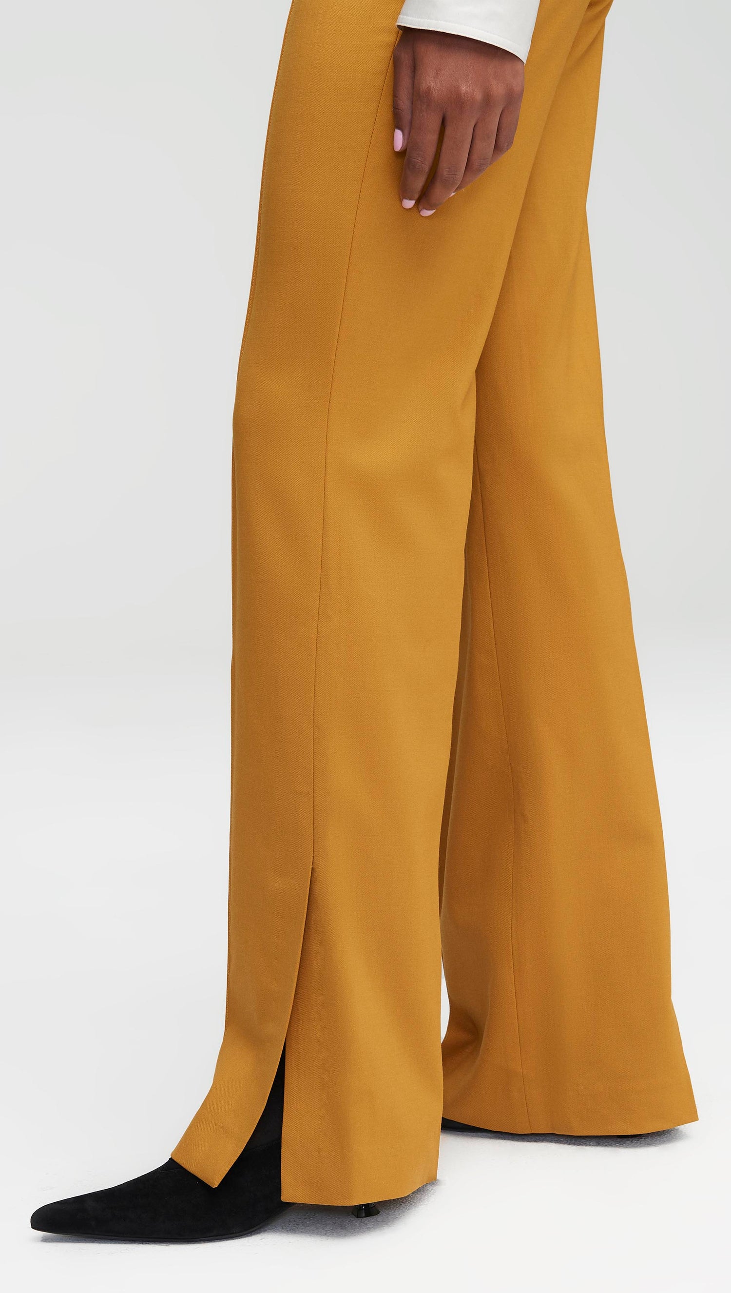 Slim Pintuck Trouser in Seasonless Wool, Women's Pants