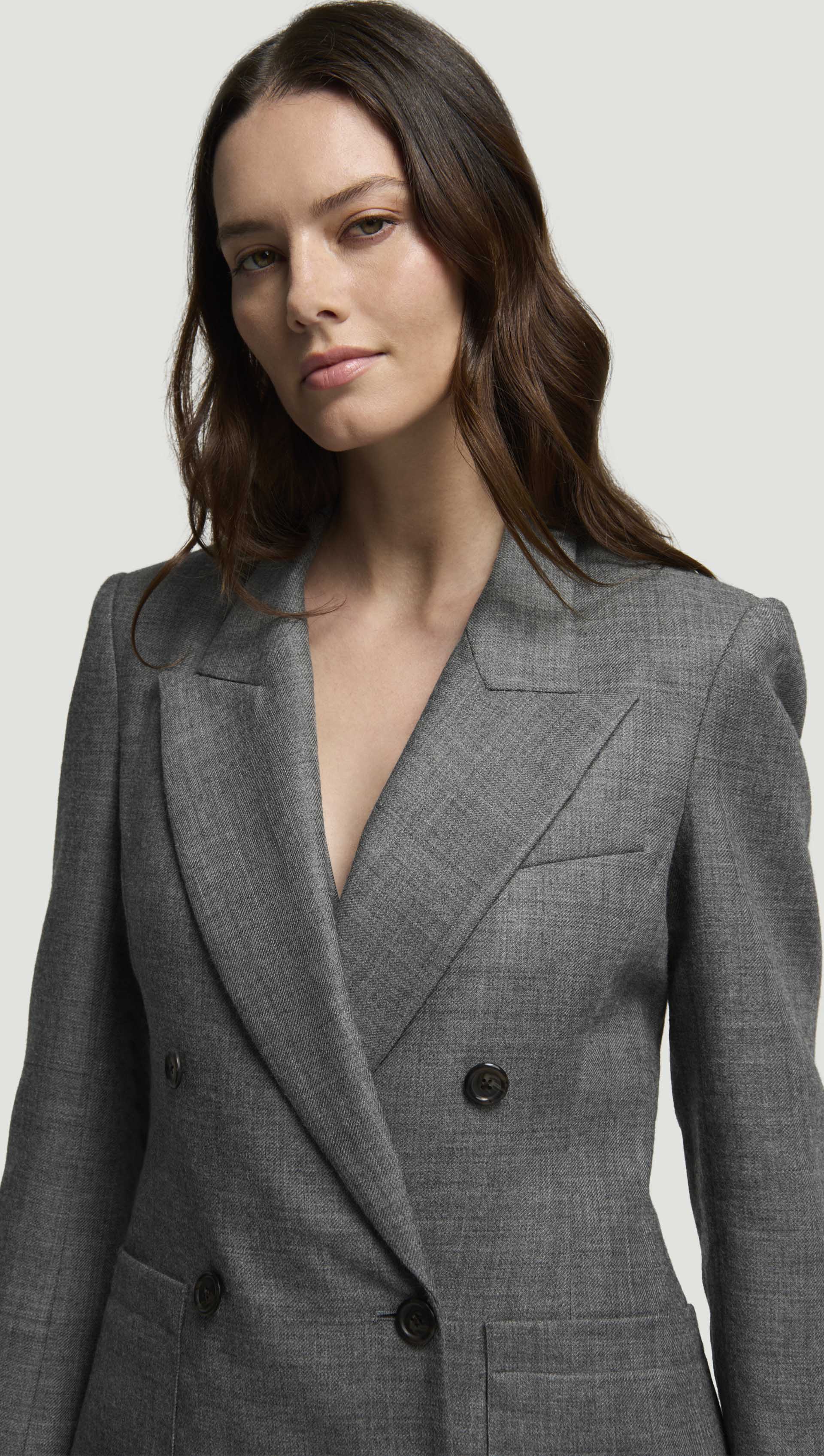 Chelsea Blazer in Textured Wool Twill | Women's Blazers | Argent
