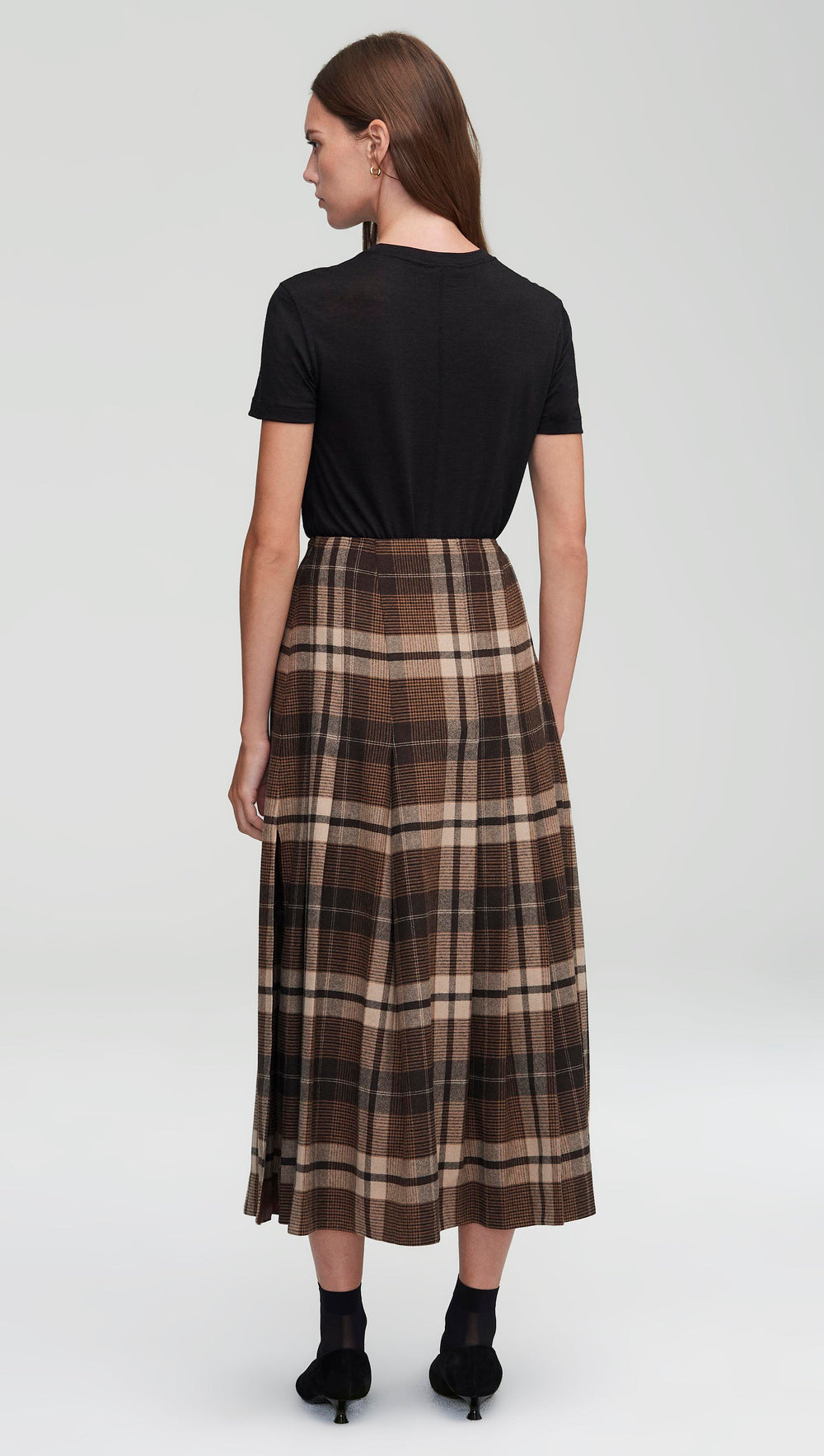 Plaid wool skirt clearance 48