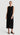 Button Dress in Viscose Linen Twill | Black