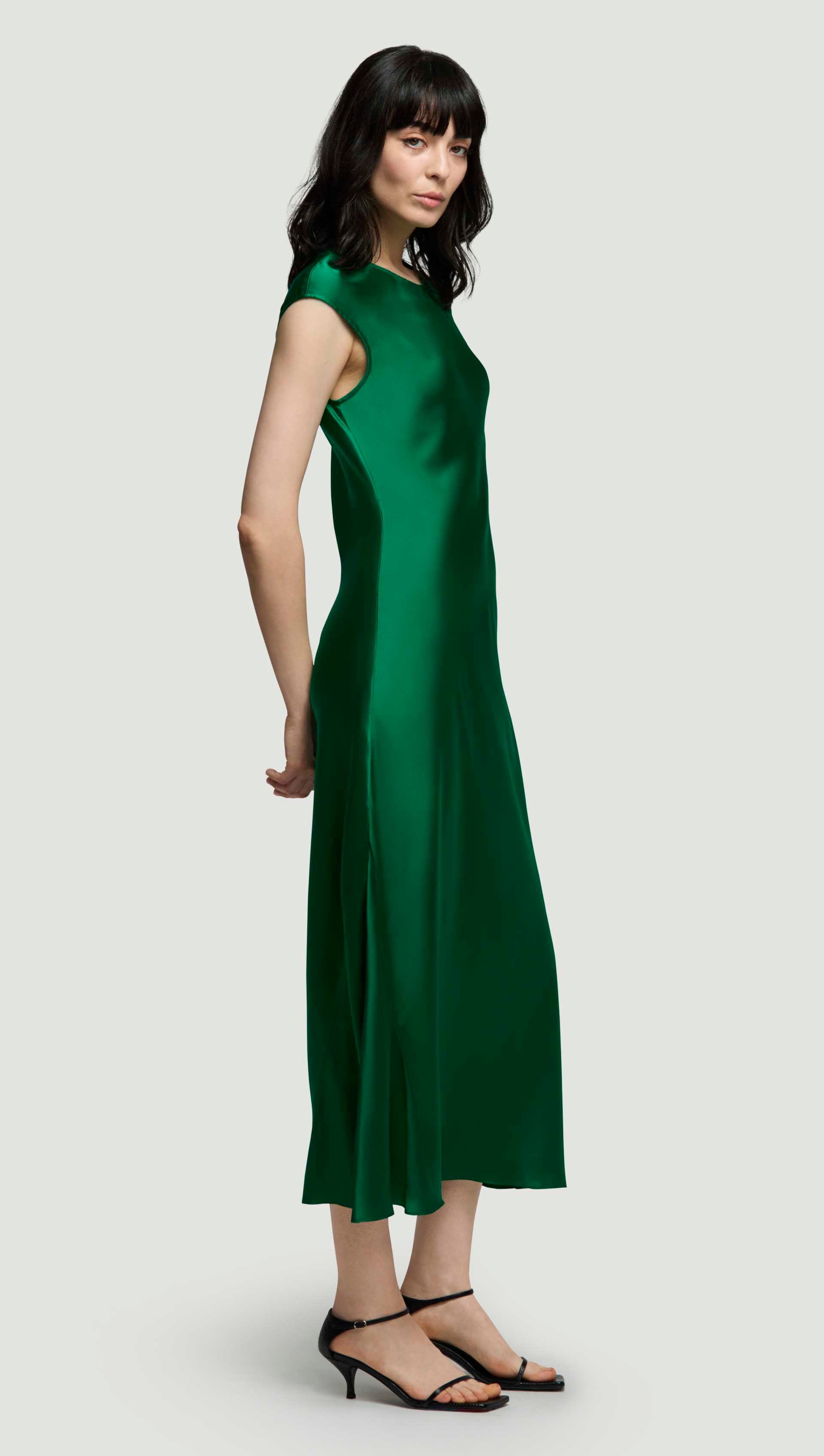silk bias dress Lotus Bias Cut Silk Slip Dress Mink