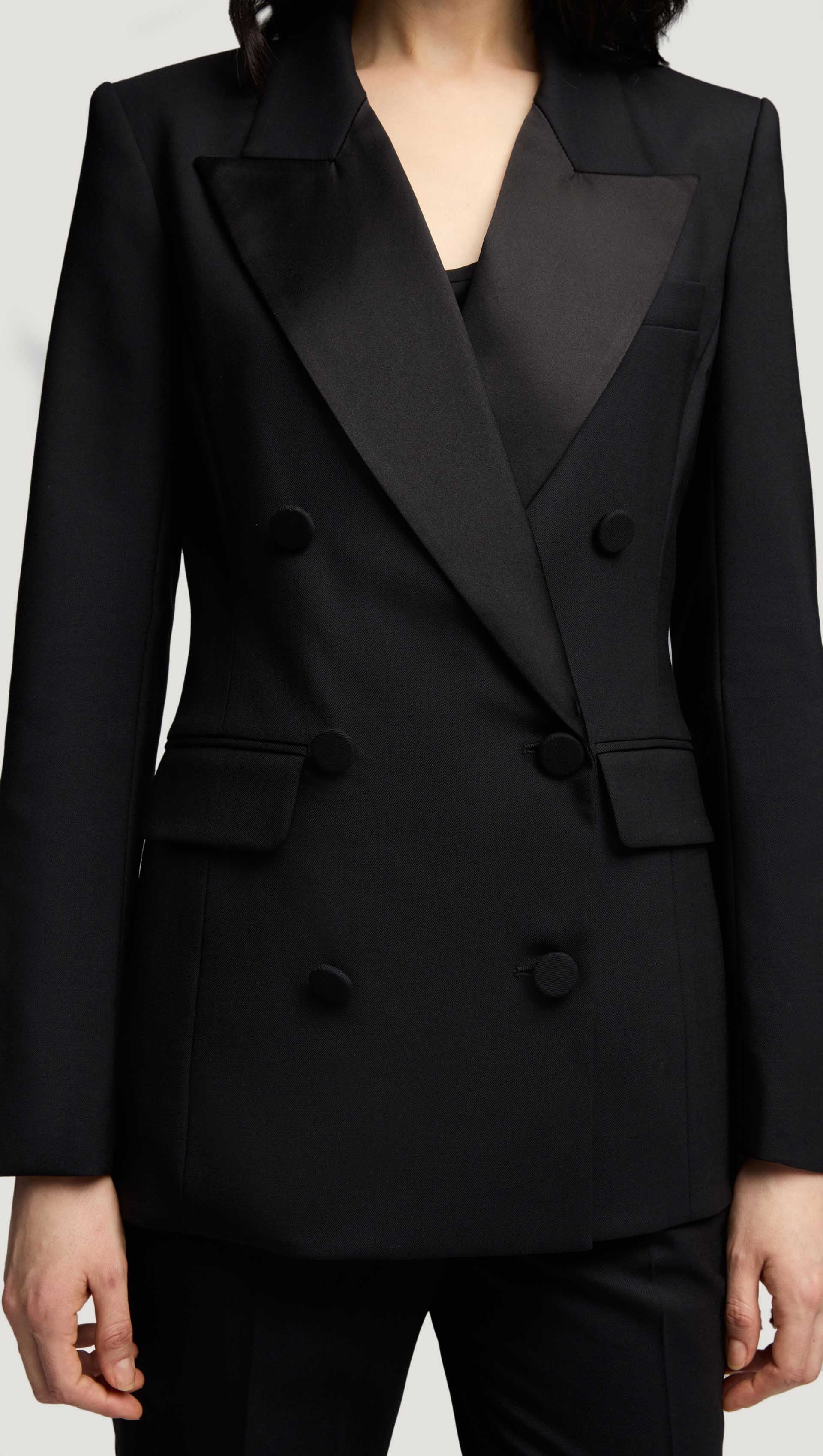 Tuxedo Blazer in Seasonless Wool | Black