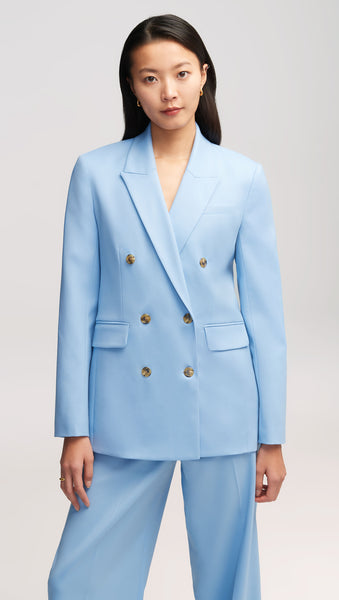 Double-Breasted Blazer in Seasonless Wool | Women's Blazers | Sky – Argent