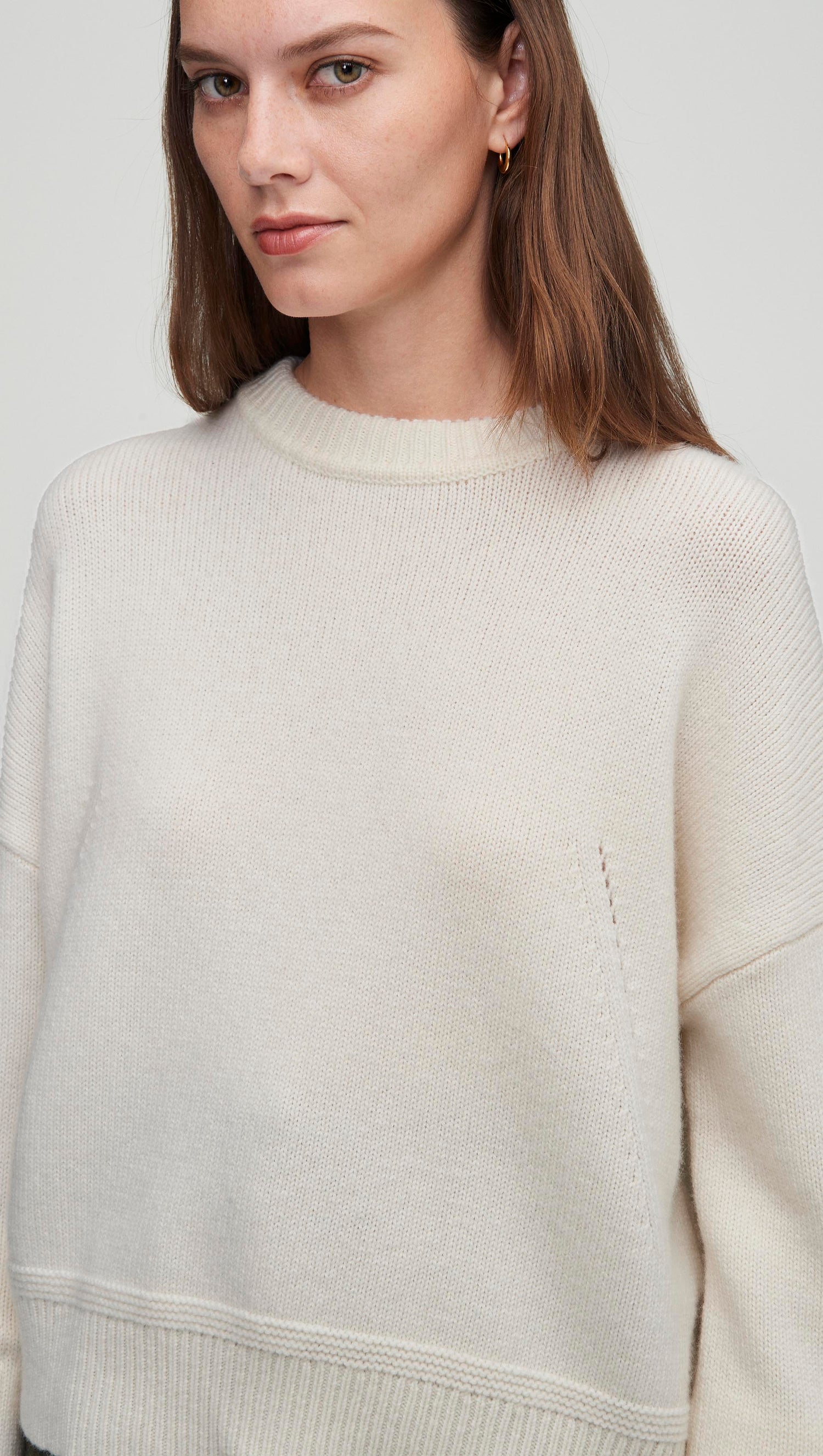 Everyday Boxy Crew in Wool-Cashmere | Women's Sweaters | Argent