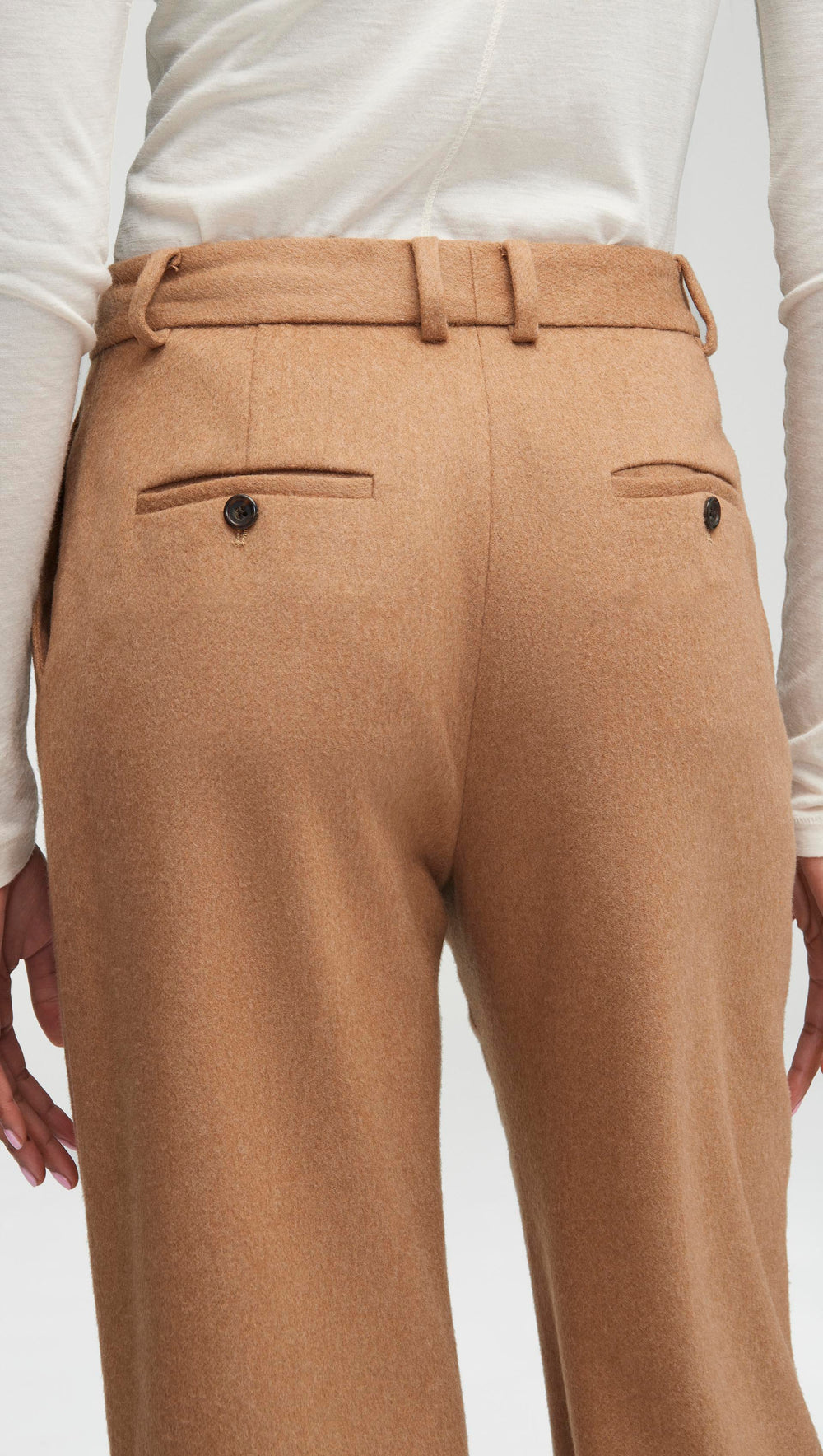 Soho Trouser in Textured Wool | Camel