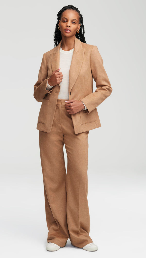 Buy Camel Tailored Mid Rise Wide Leg Trousers from the Next UK online shop
