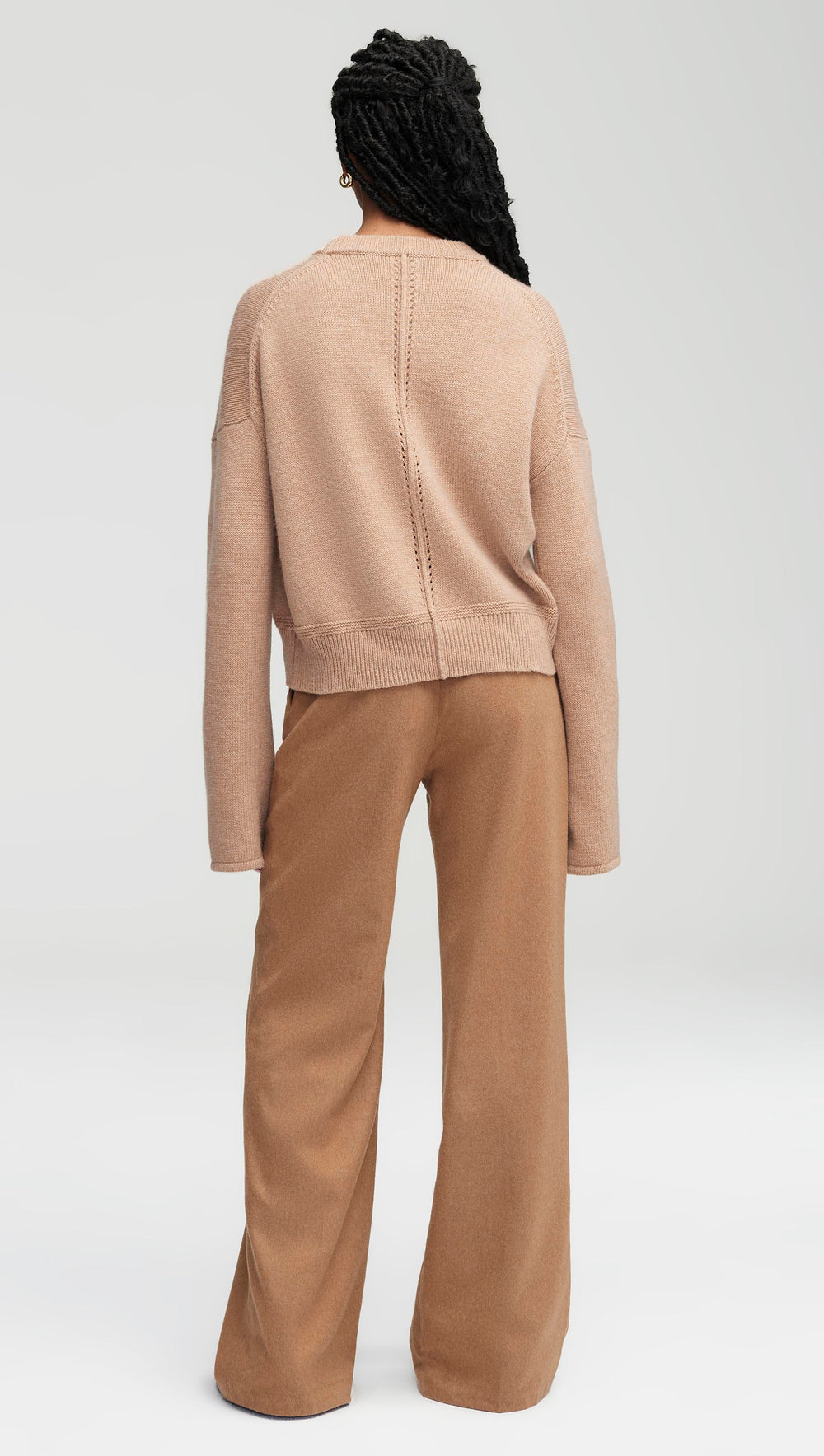 Everyday Boxy Crew in Wool-Cashmere | Camel
