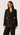 Belted Peak Lapel Blazer in Viscose Linen | Black
