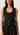 Scoop Neck Waistcoat in Viscose Linen | Black