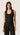 Scoop Neck Waistcoat in Viscose Linen | Black