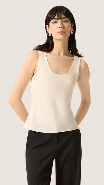 Tank in Matte-side Silk Charmeuse | Women's Tops | Argent