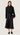 Tie Back Dress in Double Georgette & Silk Charmeuse | Black