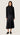 Tie Back Dress in Double Georgette & Silk Charmeuse | Black