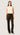 Colorblocked Straight Leg Trouser in Seasonless Wool | Black/Tobacco