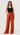 Single Pleat Trouser in Linen Twill | Deep Persimmon