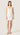 Mini Scoop Neck Double-Breasted Dress in Viscose Linen | Ivory