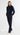 Straight Leg Trouser in Wool | Navy Pinstripe
