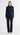 Straight Leg Trouser in Wool | Navy Pinstripe