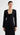 Scoop-Neck Blazer In Textured Wool Blend | Black