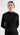 Ruched Longsleeve Dress in Silk Charmeuse | Black