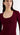 Ribbed Scoop Neck Shirt in Viscose Polyester | Oxblood