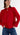 Cowl Neck Blouse in Silk Double Georgette | Red