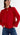 Cowl Neck Blouse in Silk Double Georgette | Red