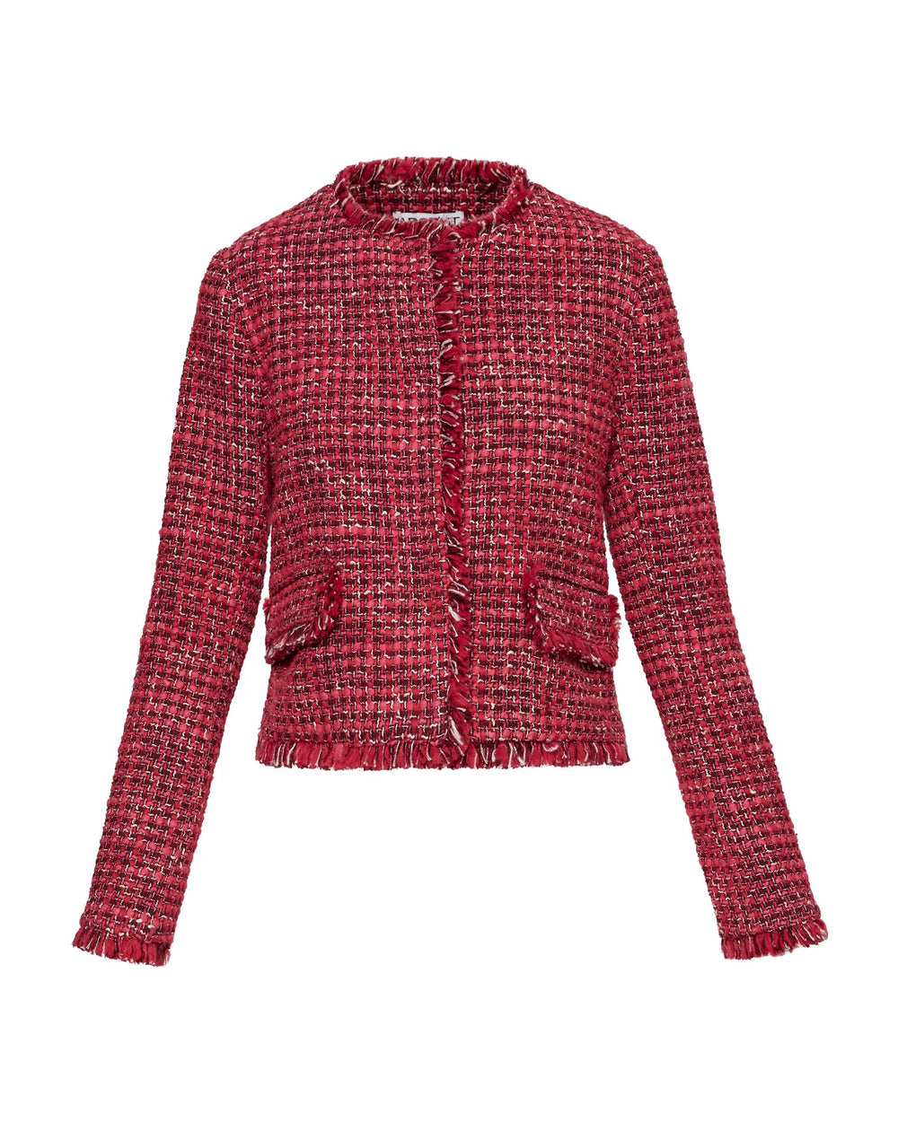 Classic Jacket in Tweed | Raspberry/Pink Multi