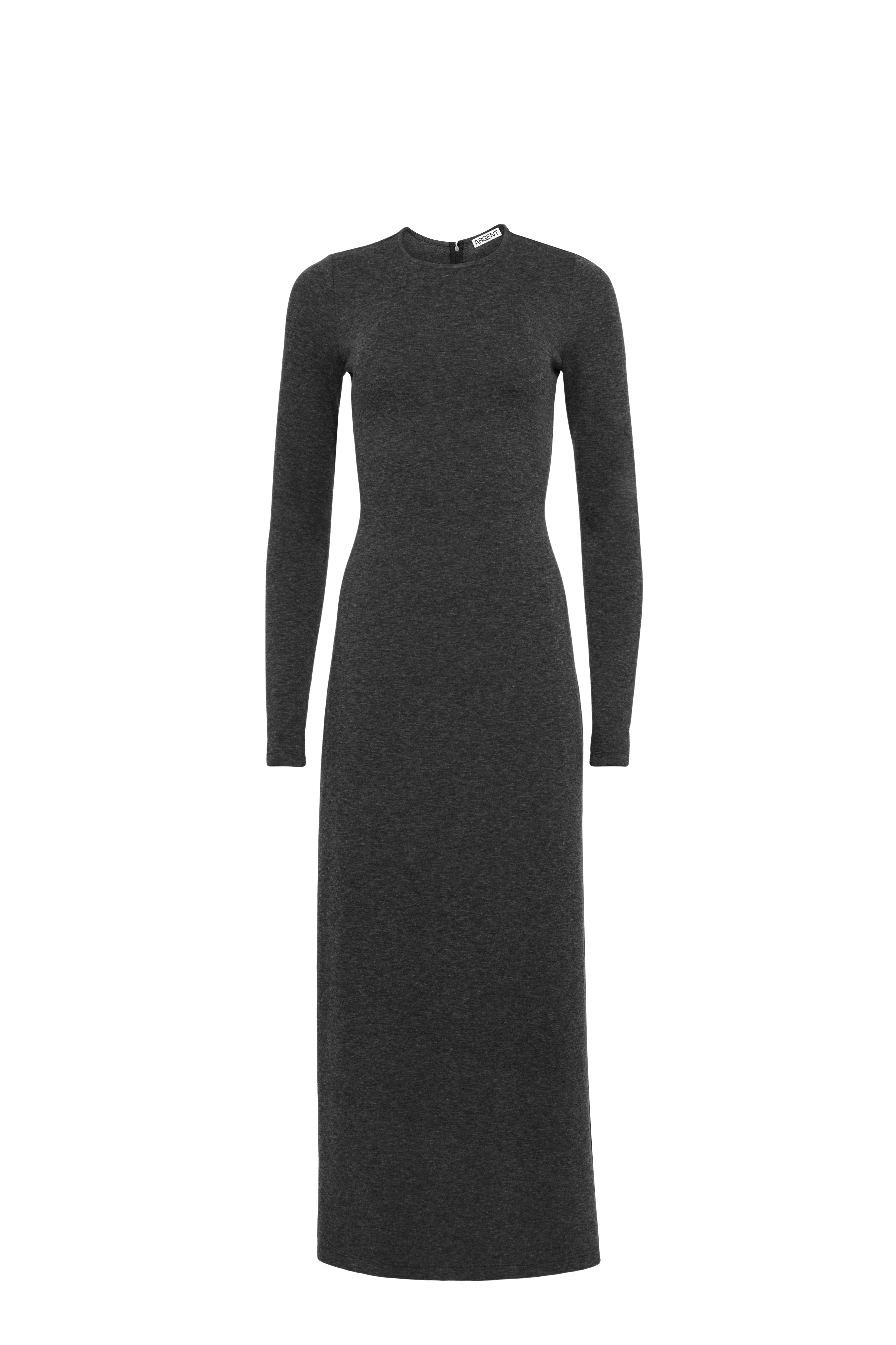 Crewneck Dress in Wool Jersey | Women's Dresses | Argent