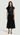 Draped Dress in Silk Charmeuse | Black